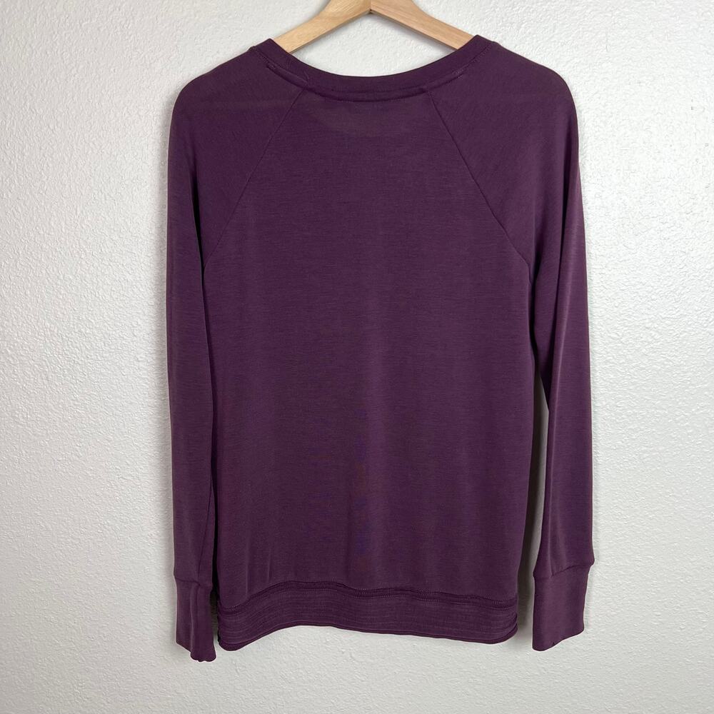 Athleta Serenity Criss Cross Soft Top Long Sleeve Eggplant Purple‎ Size Small - Picture 7 of 8